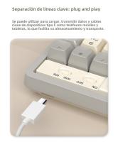 GK102 tres modos de cable caliente-intercambiable teclado mecánico oficina juego juego inalámbrico bluetooth teclado verde eje - details 10