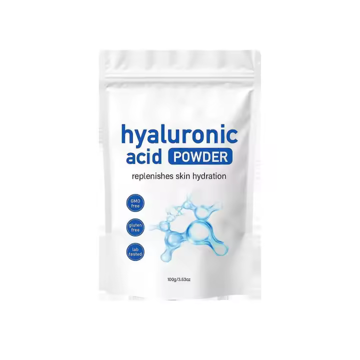 Polvo de ácido hialurónico, 100 g de polvo de suero de ácido hialurónico, polvo de mascarilla facial soluble en agua, bajo peso molecular, hidratación de la piel y soporte de humedad - 1