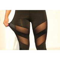 Mallas deportivas de retales de malla para mujer, medias de cintura alta, pantalones, ropa deportiva sólida para mujer, pantalones de Yoga Push Up para gimnasio de talla grande S-XL - details 9