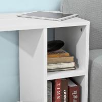 Mesa Auxiliar con 2 Estantes Consola Mesita de Noche con Ruedas Mesa Blanca Mesita 70 x 35 x 60 cm FBT34-W ES - details 16