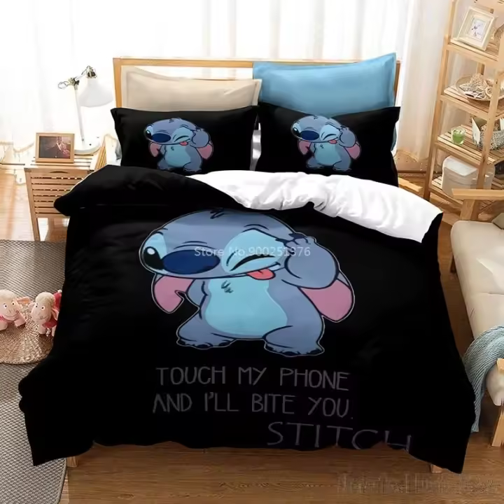 Juego de Fundas de Duvet de Dibujos Animados en 3D Lilo & Stitch Confortable para Niños - 1