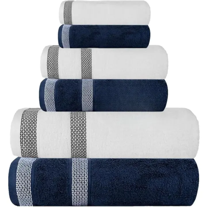 Toallas de Baño de Algodón Egipcio Suave Tamaño 138 x 69 x 0.5 Pañuelos de Mano y Ducha - 1