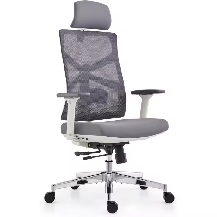 Respaldo Adaptativo, Mesa y Silla de Escritorio de Alto Respaldo con Reposabrazos 4D, Profundidad de - 1