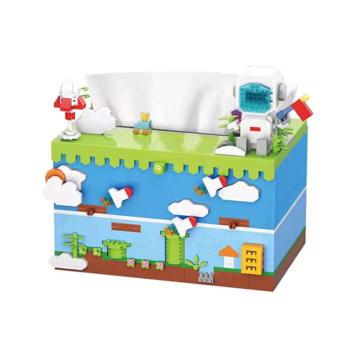 Caja de pañuelos de piezas, juguete de bloques de construcción moderna, adorno creativo, regalo de Halloween y Navidad, 1289 - 1