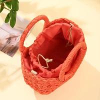 Bolso de hombro hueco de gran capacidad de verano de playa de vid de media luna hecho a mano para mujer - details 10