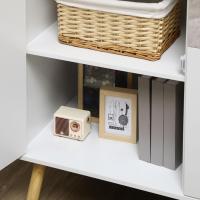 Buffet 2 Puertas 1 Cajón Almacenaje Estudio Dormitorio Estilo Morno 98x39x815 cm Blanco - details 8