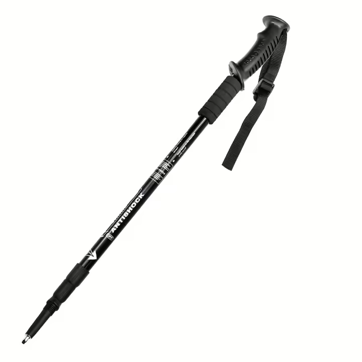 Bastón de Trekking para campistas y excursionistas, ultraligero, plegable, absorbente de golpes, ajustable y de fácil agarre - 1