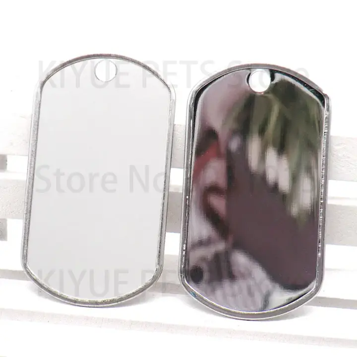 Etiqueta de identificación militar de acero inoxidable para hombres, colgante de 100 20 piezas, collar con personalidad, venta al por mayor - 1
