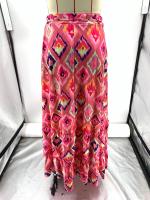 Faldas florales de calle de verano para mujer, cintura elástica, maxifalda con volantes, estampado Azul S - details 6