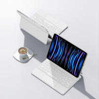 AJIUYU-Teclado mágico Español para iPad Pro, 11 pulgadas, 4, 3, 2, 2018-2022, iPad Air 5, 4, 10,9, Tableta inteligente, Teclado magnético Blanco - details 7