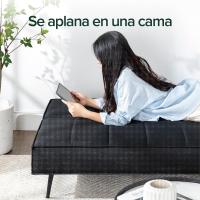 Sofá Cama - Sofá Cama Plegable 2 en 1 - Adecuado para habitaciones de invitados y espacios pequeños - PVC Negro - details 31