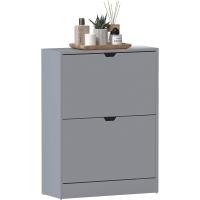 Diseños Zapatero con 2 cajones, Ahorro de Espacio, con 2 cajones abatibles, Mueble para Pasillo y Sala de Estar, 100% Certificado FSC (Gris) - details 6
