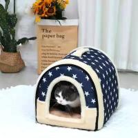 Cama plegable de invierno para mascotas, casa para perros, perrera para dormir, nido extraíble, cueva cerrada cálida, sofá, perrera grande, suministros para mascotas - details 8