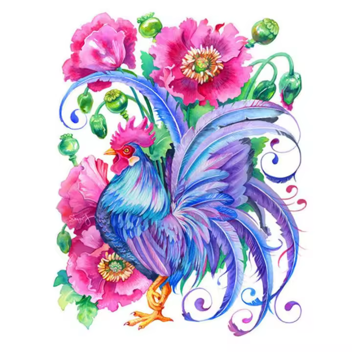 RUOPOTY Pintura al Acrílico de 40x50cm con Números para Animales Decoración de Sala de Estar Arte Moderno Pintura al Aceite de Propylén Pieza Única Material de Lienzo - 1
