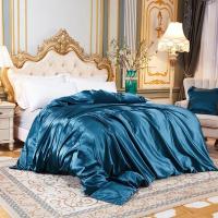Juego de Ropa de Cama de Color Sólido con Funda de Edredón de Seda de Morera Cubierta de Cama y Funda de Almohada de Lujo en Seda de Satén Tamaño King Queen Double Twin - details 4