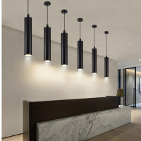 Lámpara colgante de tubo redondo, luz cilíndrica moderna para comedor, barra minimalista, Centro de cocina - details 1