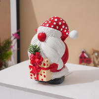 Adorno navideño creativo de Papá Noel, adorno de resina para sala de estar, comedor, adorno artesanal de mesa - details 2