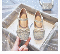 Nuevos zapatos de piel para niña con vestido, zapatillas de cristal para niños con suela blanda - details 9
