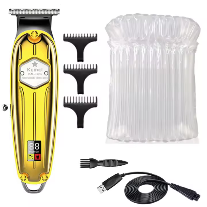 Kemei-cortadora de pelo profesional para hombre, máquina de corte de pelo eléctrica, con carcasa de metal, con cable, 1973A - 1