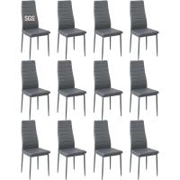 Sillas de Comedor Juego de 4 Sillas de Metal para Cocina, Silla de Mesa Comoda Silla con Asiento Tapizado, Negro - details 60