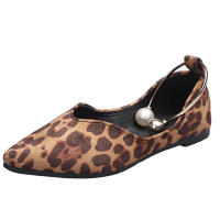 Zapatos planos de punta estrecha con estampado de leopardo para mujer, zapatillas informales transpirables sin cordones para exteriores, 2022 - details 22