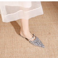 Zapatos planos de lentejuelas plateadas con punta puntiaguda Xiaoxiangfeng - details 17