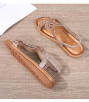 Sandalia Plana Mujer 2025 Punta Redonda con Cristales - Diseño Transpirable Boho Chic, Zapatos de Verano Cómodos para Playa, Fiesta y Diario, Moda Primavera-Verano - details 36