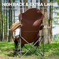 Silla Camping 150kg Alta Silla Plegable Camping Acolchada Resistente Sillas Jardin Respaldo Silla Playa Plegable Alto con Bolsillo y Portavasos Sillas Terraza Exterior Silla Director - details 28