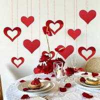 Corazón Rojo de Amor en Espiral 50pcs Guirnalda Colgante para Día de San Valentín, Boda, Aniversario, Fiesta de Cumpleaños Decoración de Iluminación - details 2