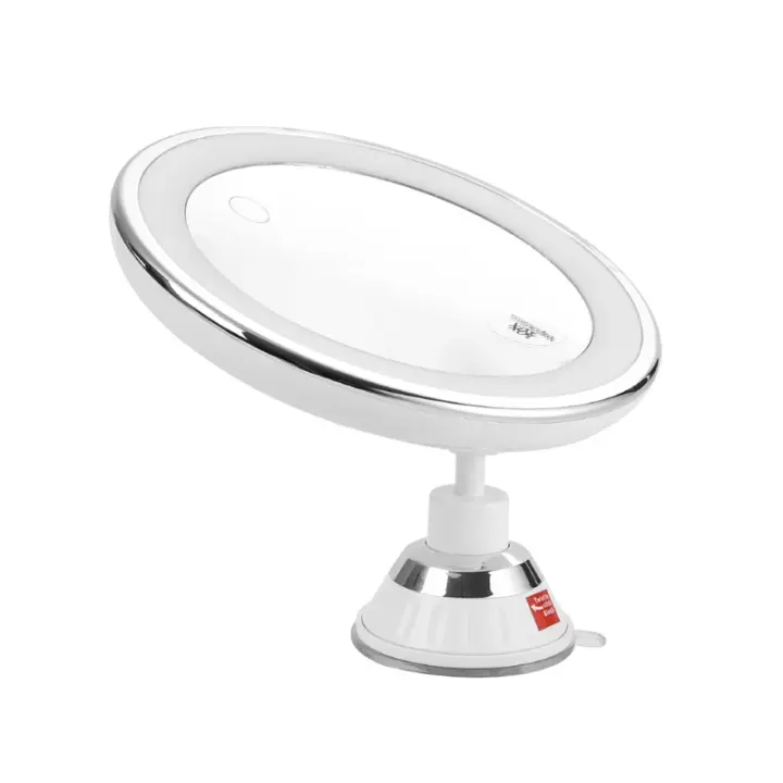 Espejo de maquillaje LED con luz de relleno, aumento de 10X, actualización de tres colores, interruptor táctil enchufable USB - 1