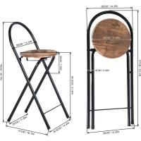 Juego de Mesa de Cena Plegable para 2 Personas Mesa de Cocina Pequeña con Sillas Plegables - details 5