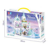 Serie de hielo y nieve sirena compatible con bloques de construcción, Castillo de montaje de princesas, juguetes de rompecabezas - details 3