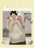 Mochila Impermeable de Nylon para Mujer Bolsa de Viaje Femenina Mochila Escolar para Niñas Adolescentes Bolsa de Libros de Color Sólido - details 1