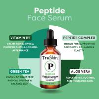 Suero de péptidos TruSkin para la cara – con péptidos, aminoácidos, té verde, aloe y vitaminas B5 y E – Apoya la barrera cutánea y el colágeno natural de la piel, para una piel más firme, 1 fl oz - details 2