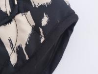 TRAFZA-abrigo de algodón con estampado de leopardo para mujer, abrigo holgado informal de manga larga con bolsillos y una hilera de botones, para invierno, 2024 - details 25