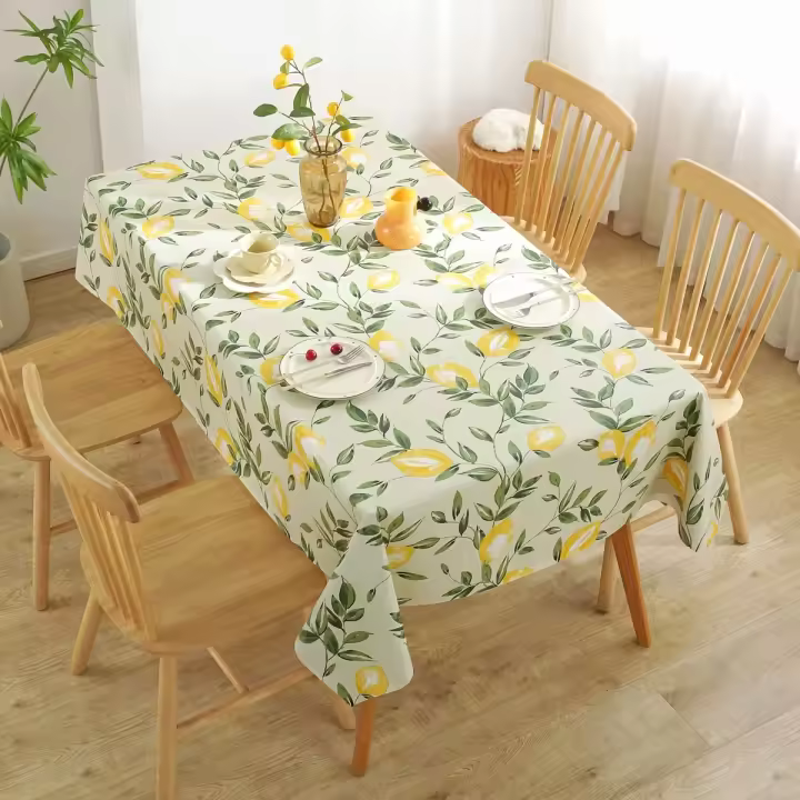 Estilo Pastoral impermeable a prueba de aceite lavable hogar mantel Rectangular cubierta cocina mesa de comedor Decoración - 1