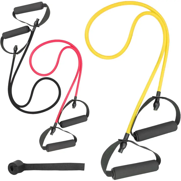 Banda de Resistencia con Manijas Set de 3 para Entrenamiento de Fuerza y Tonificación Muscular - 1