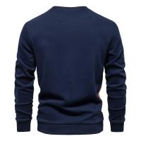Sudaderas con cuello redondo de mezcla de algodón para hombre Patckwork, sudadera deportiva informal de moda con cuello redondo para hombre - details 3