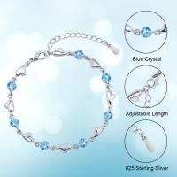 Pulsera de Ley 925 con Circonita Brillante para Mujer, Pulseras Deslizantes de Cadena Ajustable, Joyería Nupcial para Bboda, Día de la Madre, Regalo - details 1