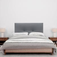 Cabecero de Polipiel o Tela Acualine Liso con Botones y Patas Tapizado de Alta Gama Cabezal Lujo Cama Dormitorio Moderno Acolchado (Tela Beige, 145x105cm (Camas 120/135/140)) - details 10