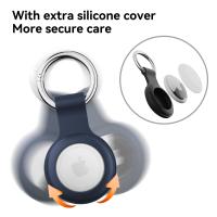 Llavero AirTag impermeable IPX8, llavero con funda de soporte de silicona suave, ligero, antiarañazos, fácil instalación, soporte de etiqueta de aire a prueba de golpes de cuerpo completo para equipaje, llaves, Collar de perro, paquete de 4. - details 2