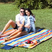 Alfombra de Camping Impermeable 200x200cm Equipo de Supervivencia con Base Antideslizante para Playa, Senderismo y Emergencias Cojín de Aire de Deportes y Aire Libre - details 3