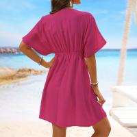 Vestido Cubrebikini Elegante Estilo Boho Chic con Escote en V, Mangas Volantes y Tejido Suave - details 14