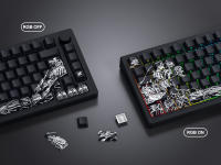 Ukiyo-e original grabado lateral transparente keycap PBT personalidad creativa sublimación personalización (teclado no incluido) - details 4