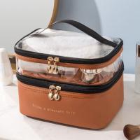 Caja de cosméticos transparente impermeable, bolsa de almacenamiento de artículos de tocador de viaje de PVC PU, bolsa de maquillaje con separación de ropa seca y húmeda - details 6