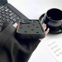 Funda de teléfono mate suave con corazón de amor negro para iPhone 11 12 13 14 Pro 16E XS X XR 7 8 Plus SE2 funda para iPhone 15 16 Pro Max - details 4