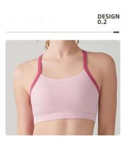 Conjunto de yoga con contraste de color para mujer, sujetador que absorbe los golpes de alto impacto con almohadillas fijas y mallas que levantan la cadera, ropa deportiva Fierss, gimnasio - details 4