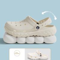 Zapatos con agujeros de verano para mujer, sandalias de plataforma antideslizantes para playa, zapatillas cómodas de fondo grueso a la moda, chanclas para el hogar para interiores y exteriores para hombre - details 3