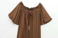Vestido largo con cuello de manga corta para mujer, camisa holgada con diseño de cordón, primavera/verano, nueva moda - details 3
