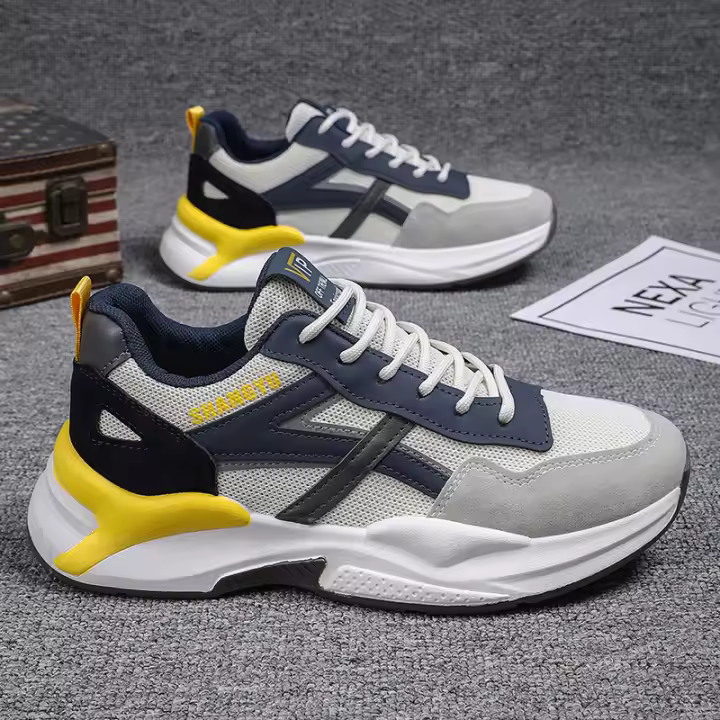 Zapatos Deportivos informales para hombre, zapatillas versátiles de malla transpirable elevada para correr, novedad - 1